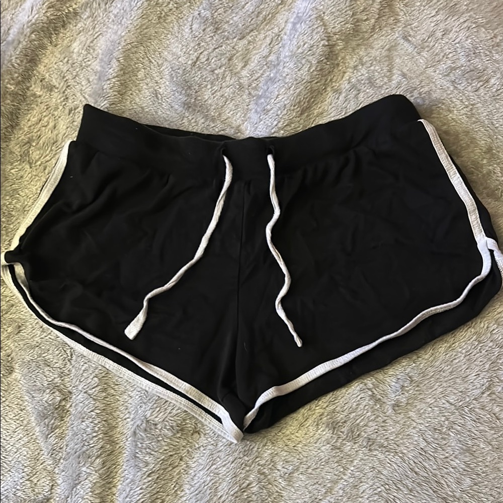 Target Black and White Athletic Shorts Retro Style